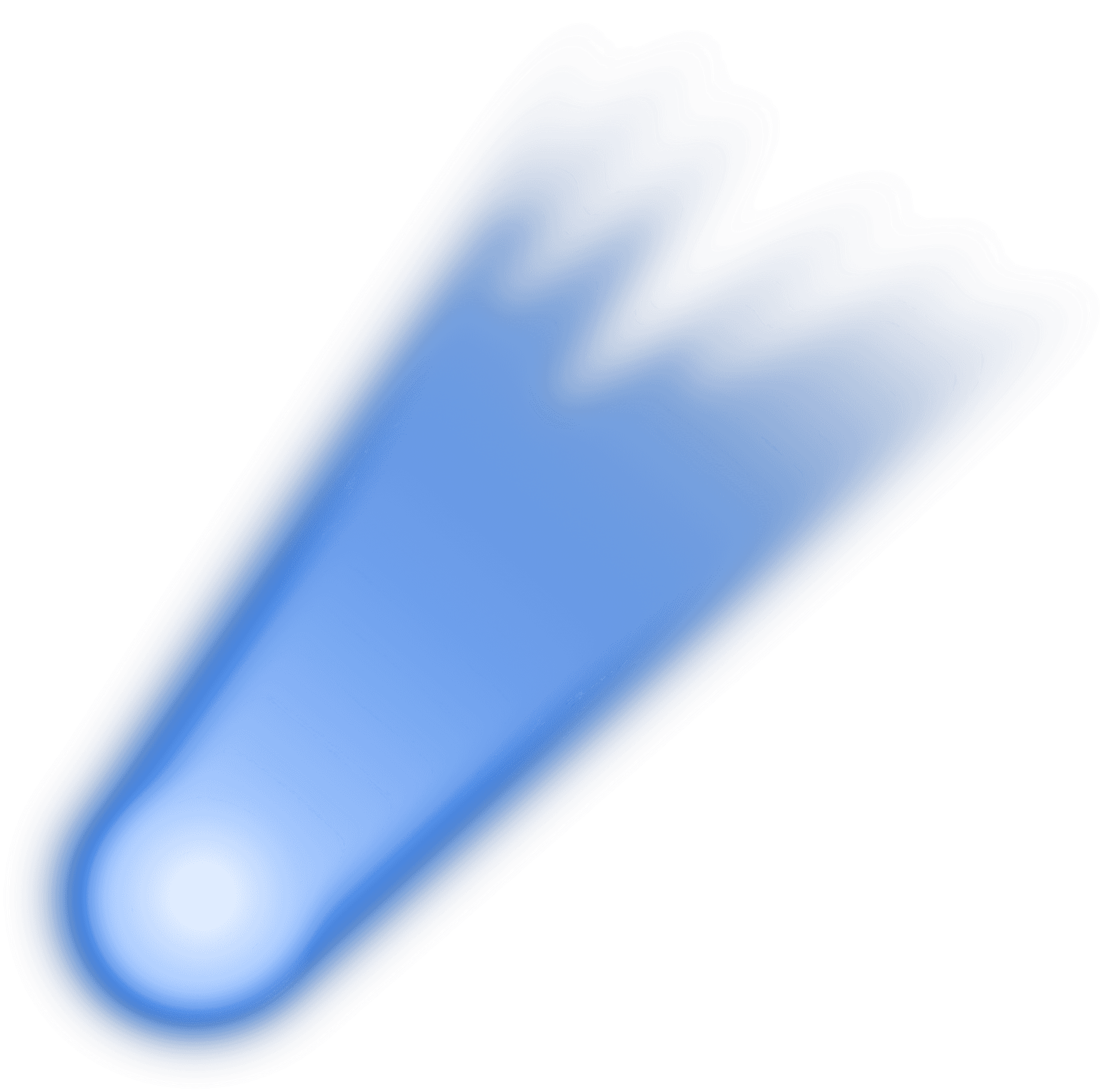 Blue Comet Illustration PNG