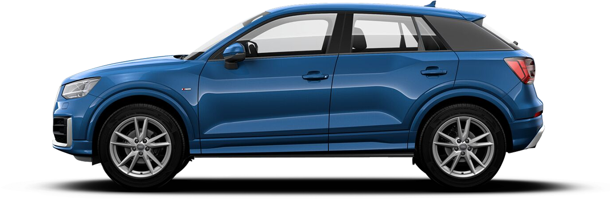 Blue Compact S U V Side View PNG