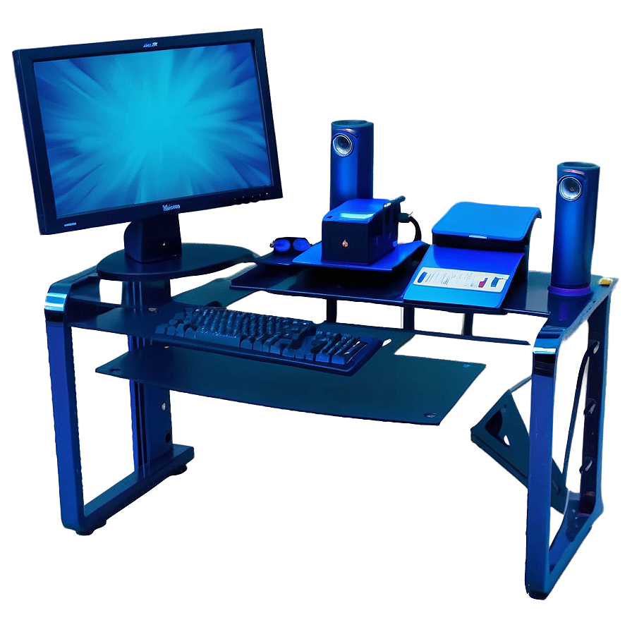 Blue Computer Desk Png 73 PNG