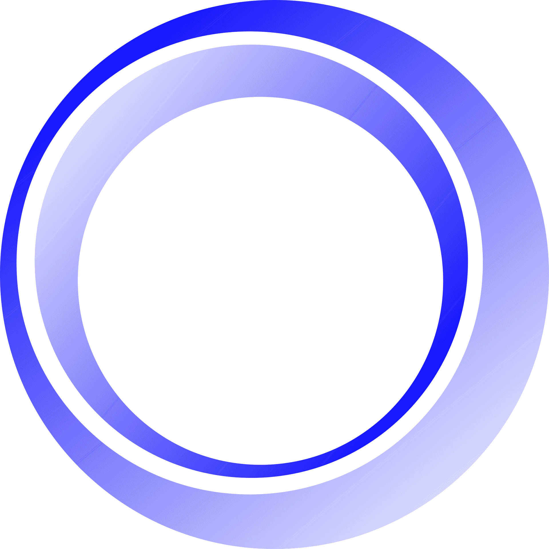 Blue Concentric Circles Abstract PNG