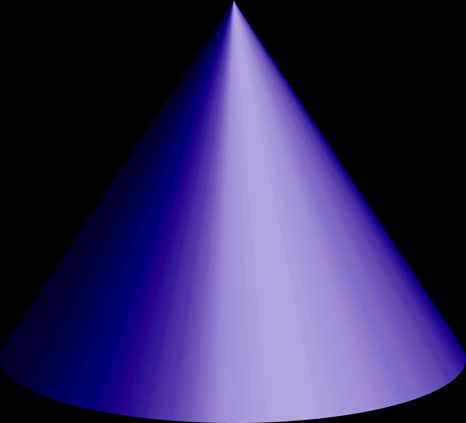 Blue Cone Gradient Graphic PNG