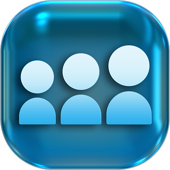 Blue Contacts App Icon PNG