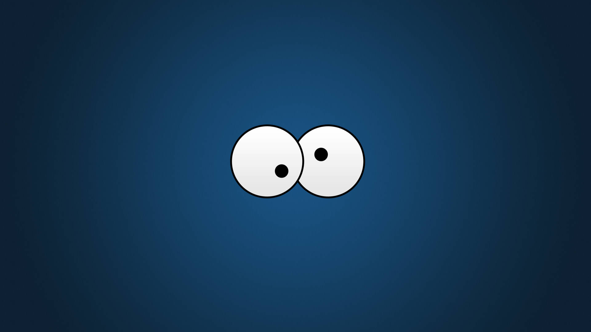 Blue Cookie Monster Eyes Wallpaper