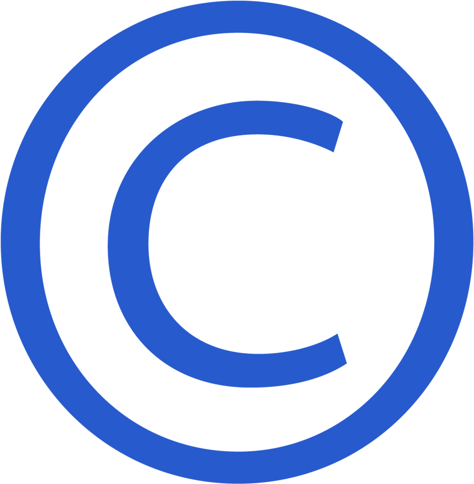 Blue Copyright Symbol PNG