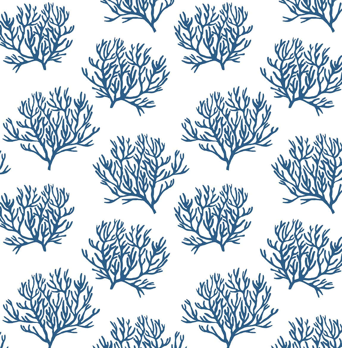 Blue Coral Pattern Background Wallpaper