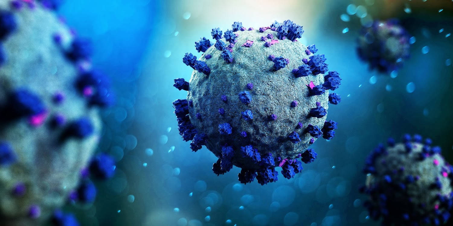Blue Coronavirus Variant Background