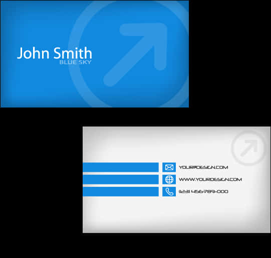Blue Corporate Business Card Design PNG