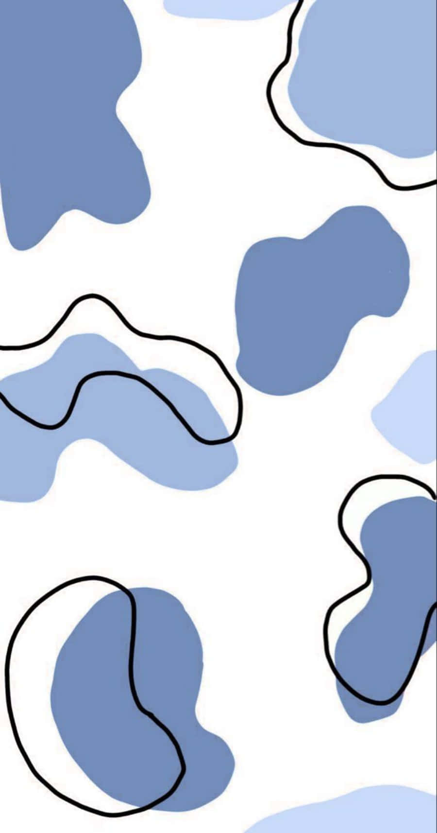En blå og hvid mønster med mange linjer Wallpaper