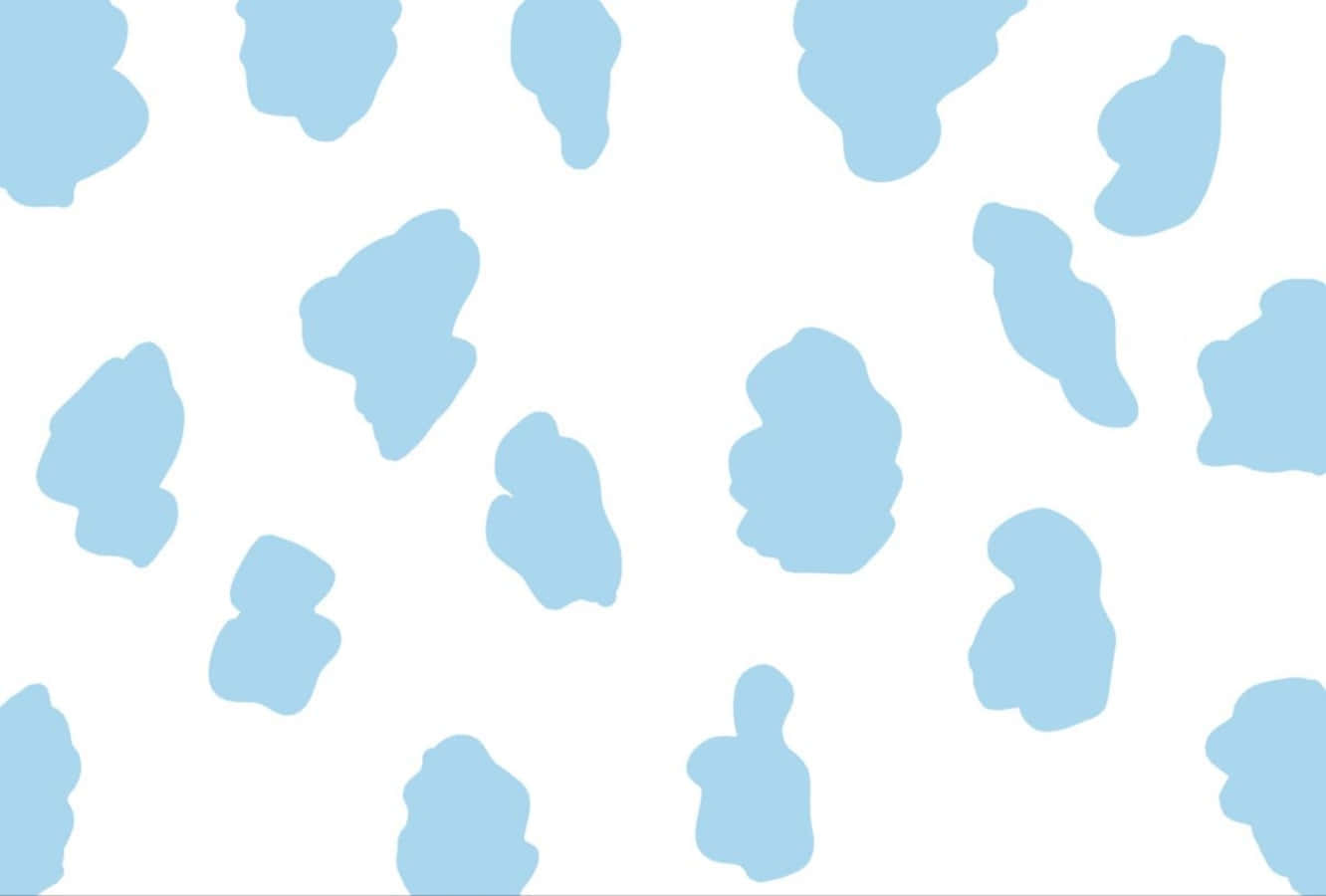 En blå og hvid mønster med kødyrprint Wallpaper
