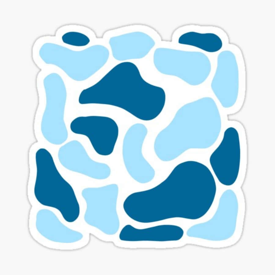 A Blue And White Pattern Sticker Wallpaper