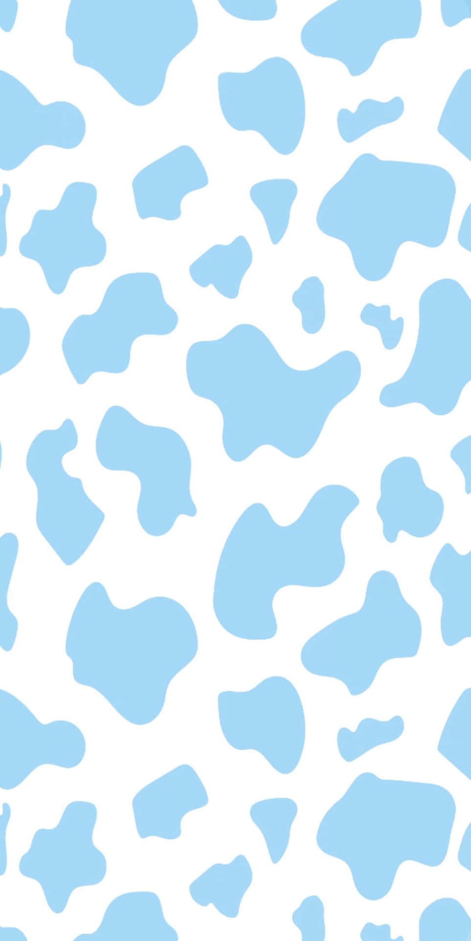 Blue Cow Print Pattern Wallpaper