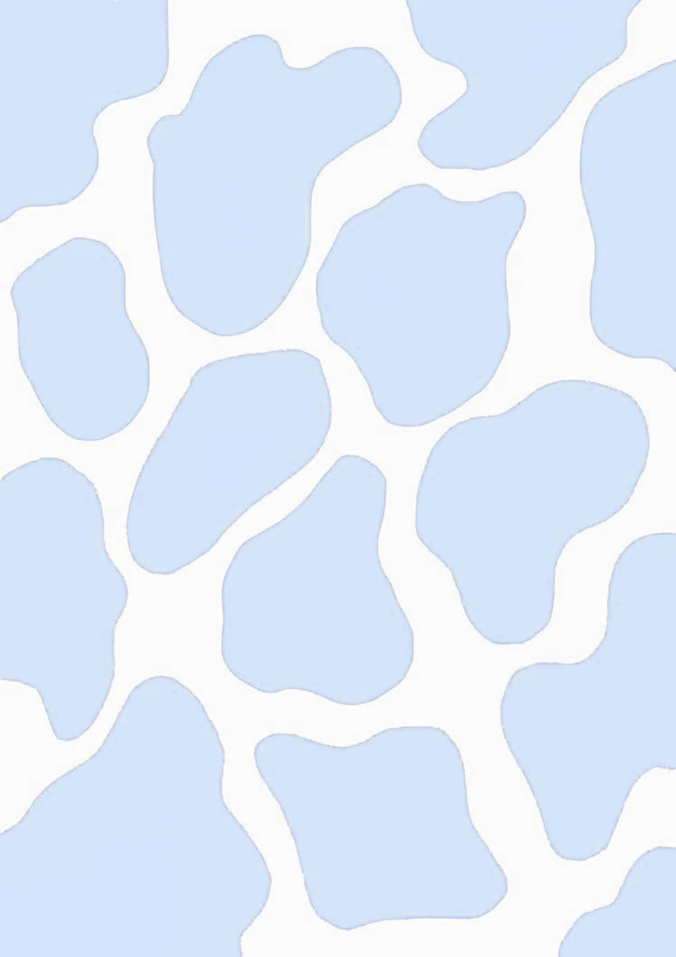 A Blue And White Pattern With A Cow Print Wallpaper