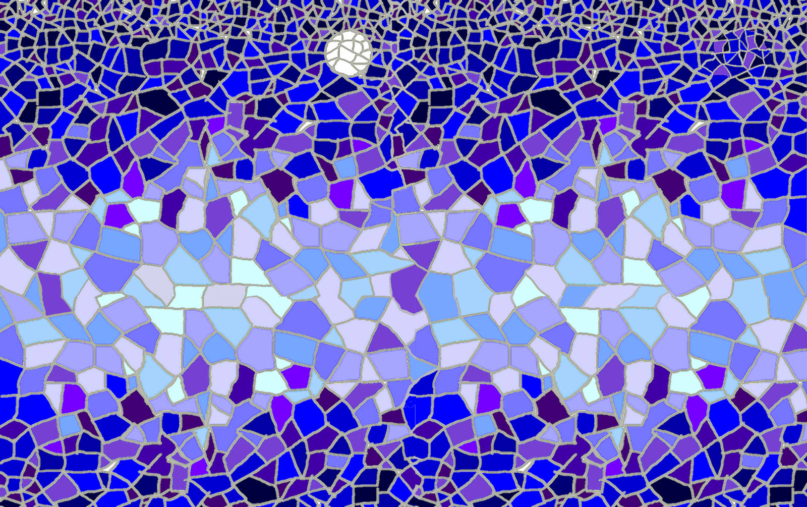 Blue Crackle Mosaic Wallpaper