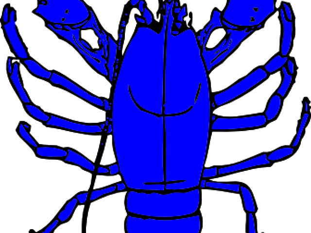Blue Crayfish Illustration PNG