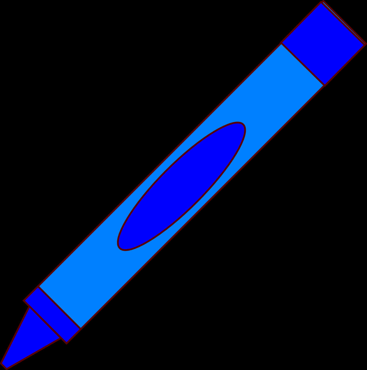 Blue Crayon Vector Illustration PNG