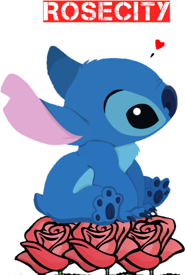 Blue Creatureon Roses PNG