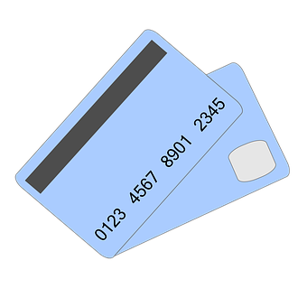 Blue Credit Card Illustration PNG