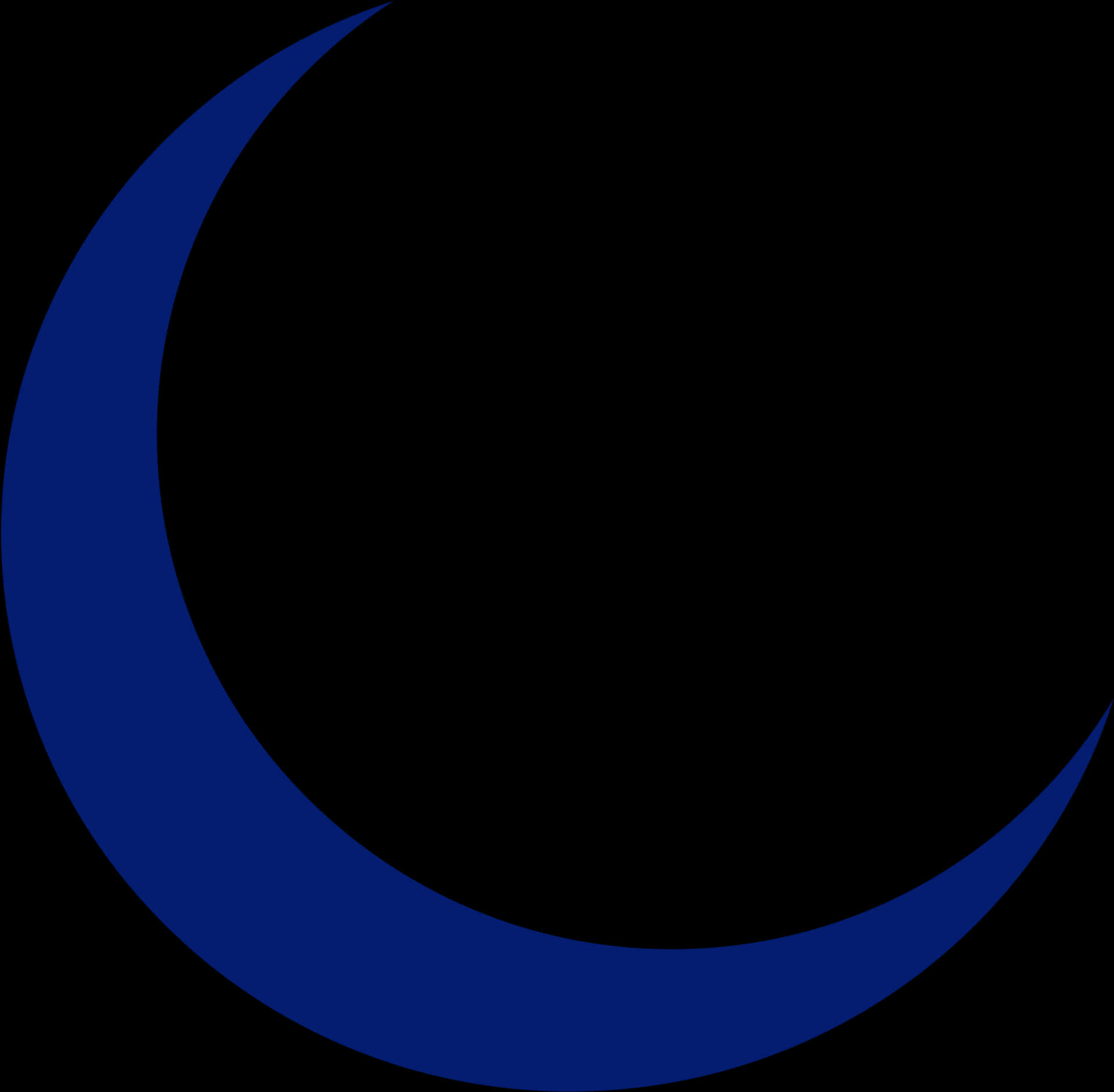 Blue Crescent Moon Graphic PNG