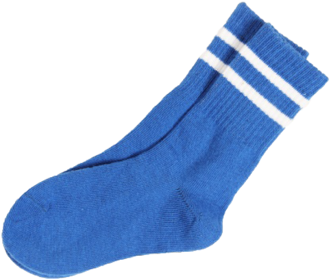 Download Blue Crew Sockwith White Stripes.png | Wallpapers.com