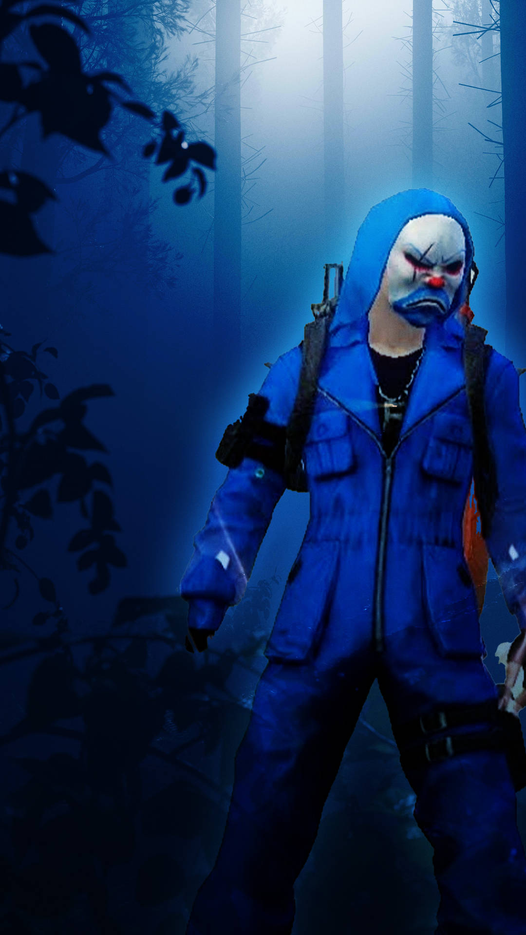 Blue Criminal Bundle Character In A Forest Wallpaper