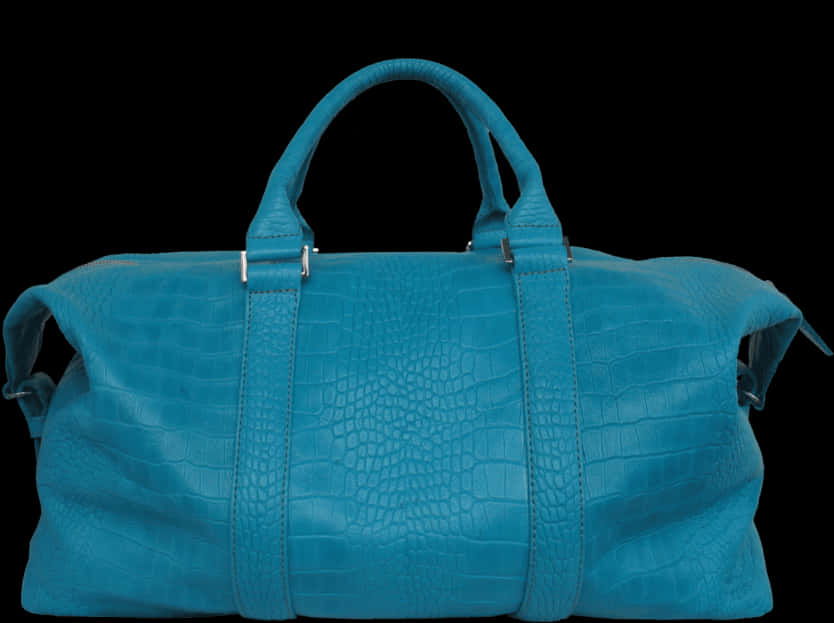 Blue Crocodile Texture Ladies Handbag PNG