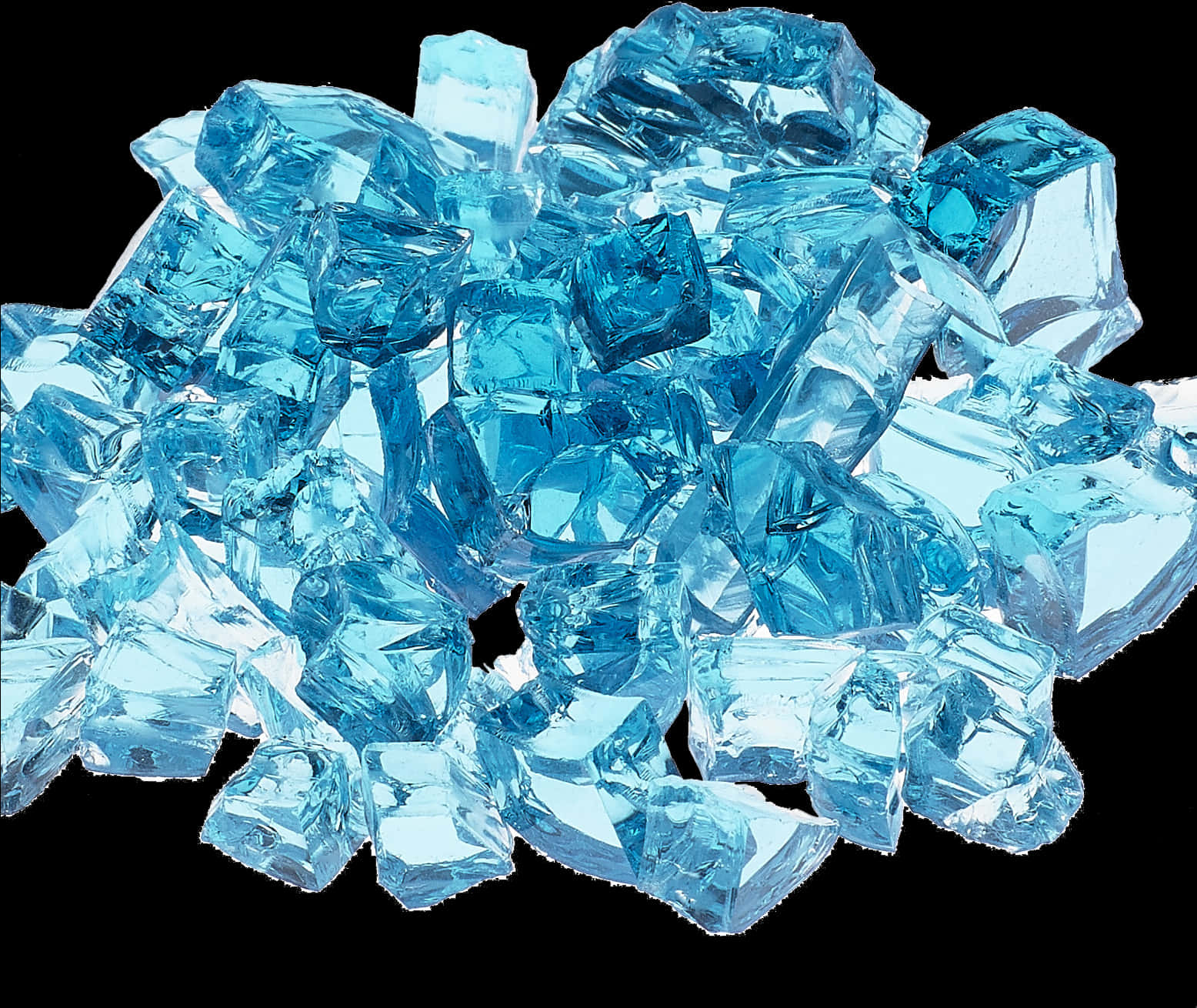 Blue Crystal Cluster Background PNG