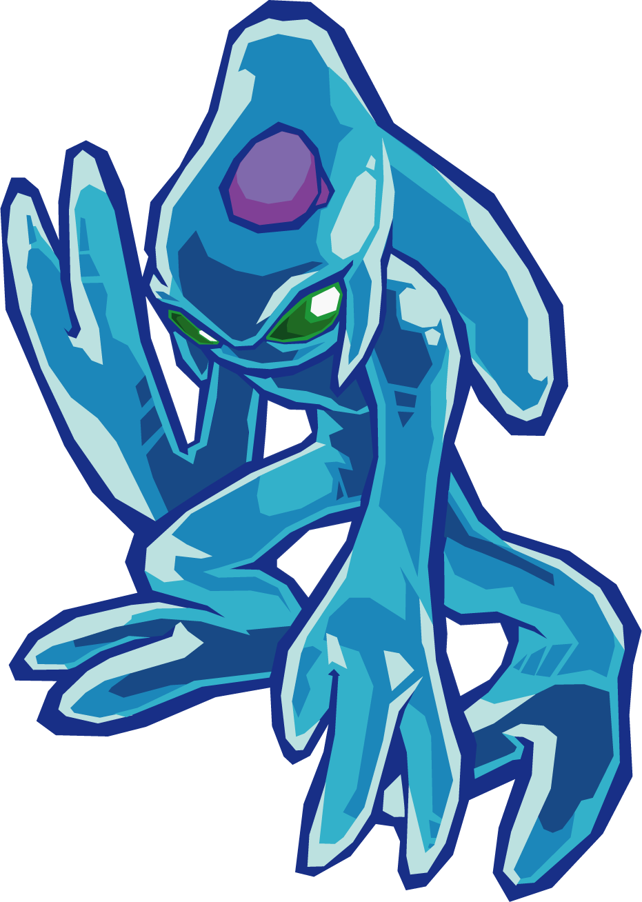 Blue Crystal Pokemon Art PNG