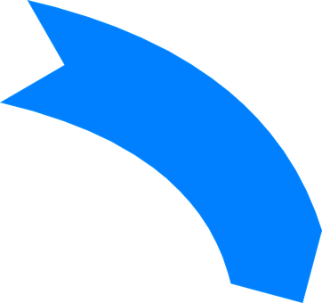 Blue Curved Arrow PNG