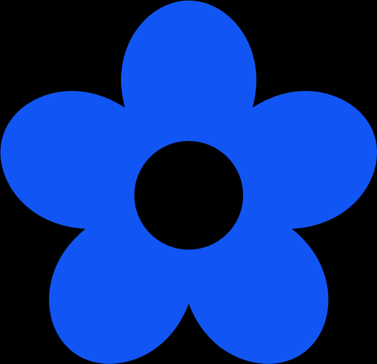 Blue Daisy Graphic Icon PNG