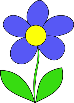 Blue Daisy Graphic PNG