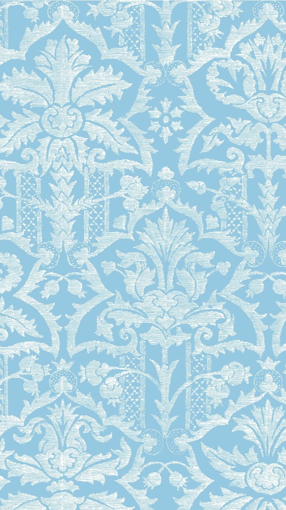 Blue Damask Pattern Texture Wallpaper