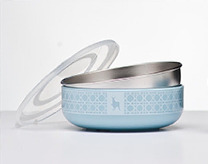 Blue Decorated Bowlwith Lid PNG