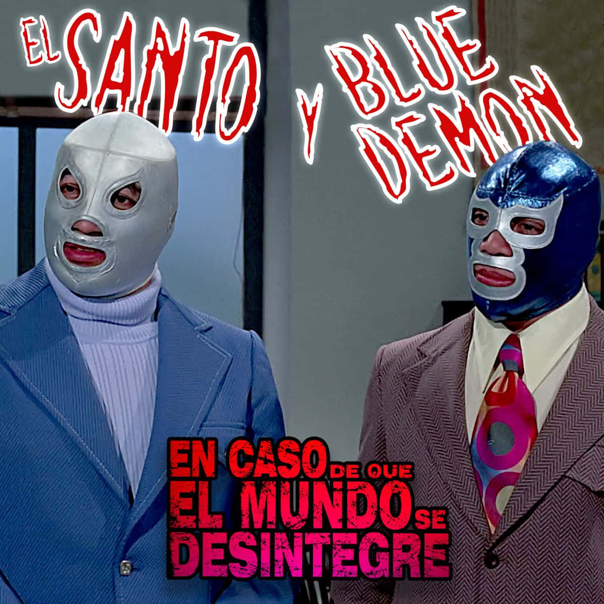 Blue Demon El Santo Poster Design Wallpaper