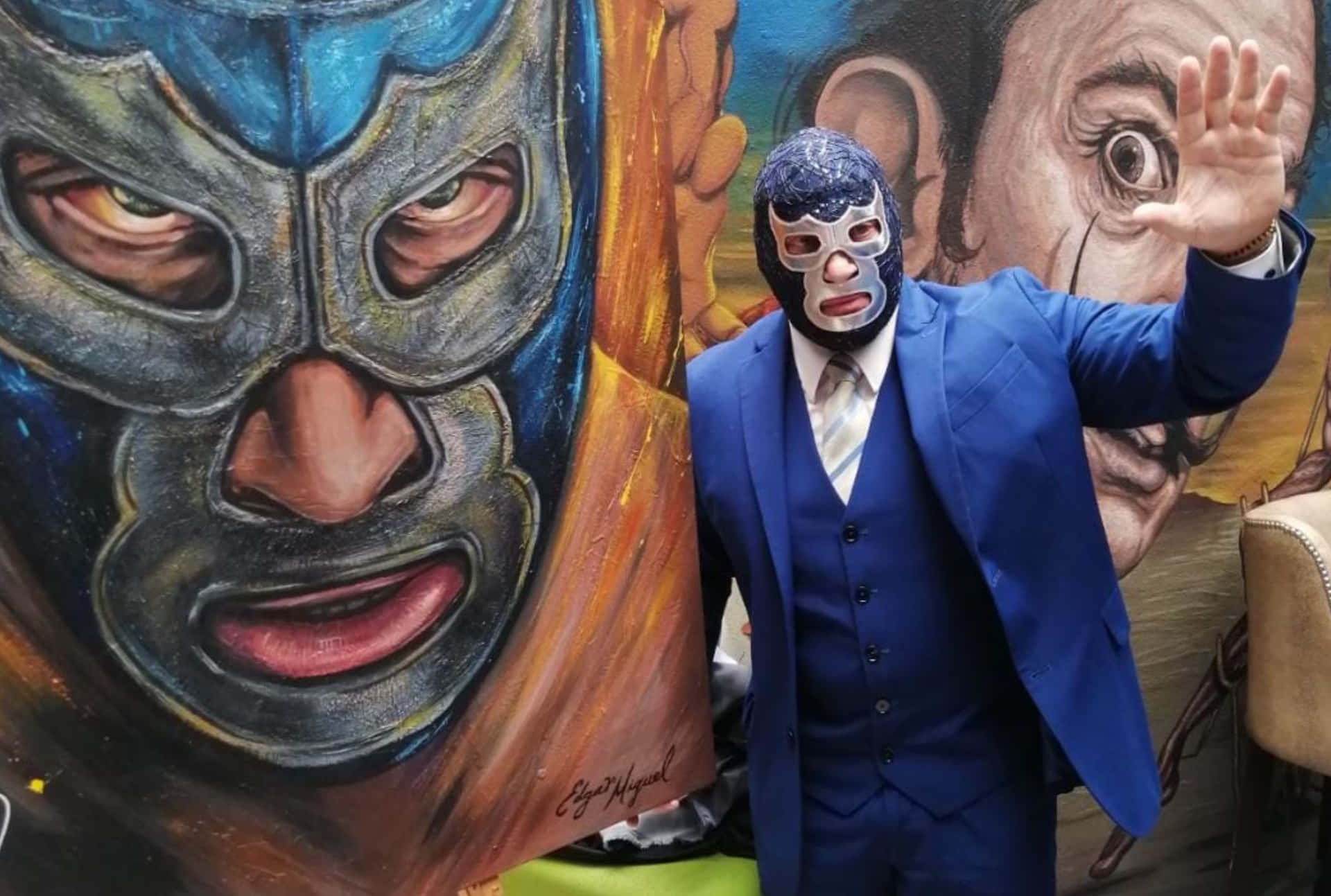 Blue Demon Mexican Professional Wrestler Wallpaper