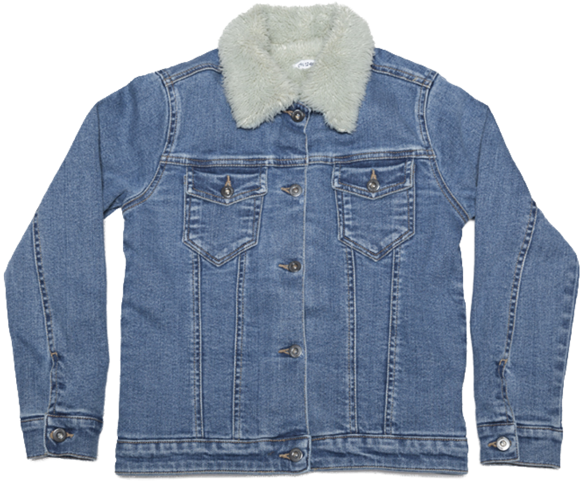 Download Blue Denim Jacketwith Sherpa Collar | Wallpapers.com