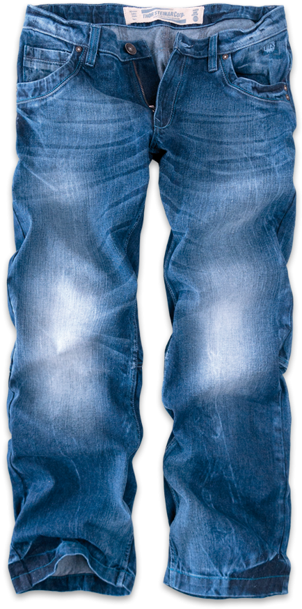Blue Denim Jeans Front View PNG