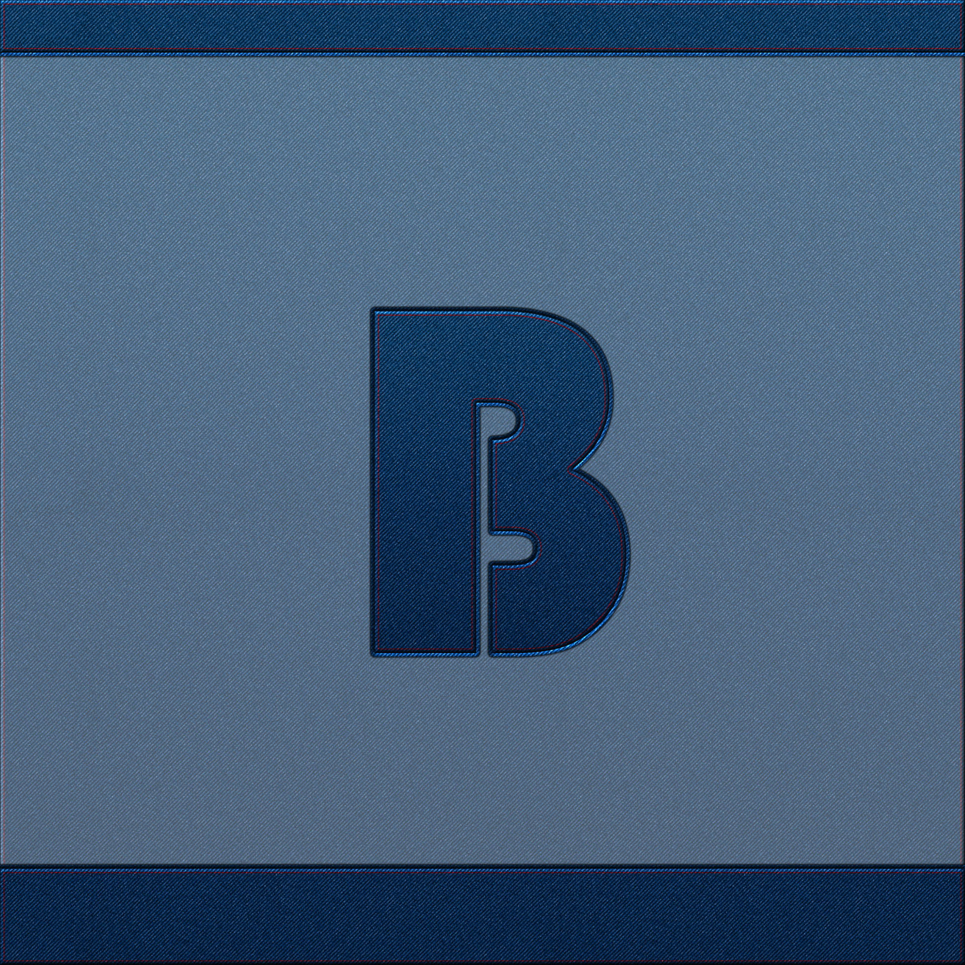 Blue Denim Letter B