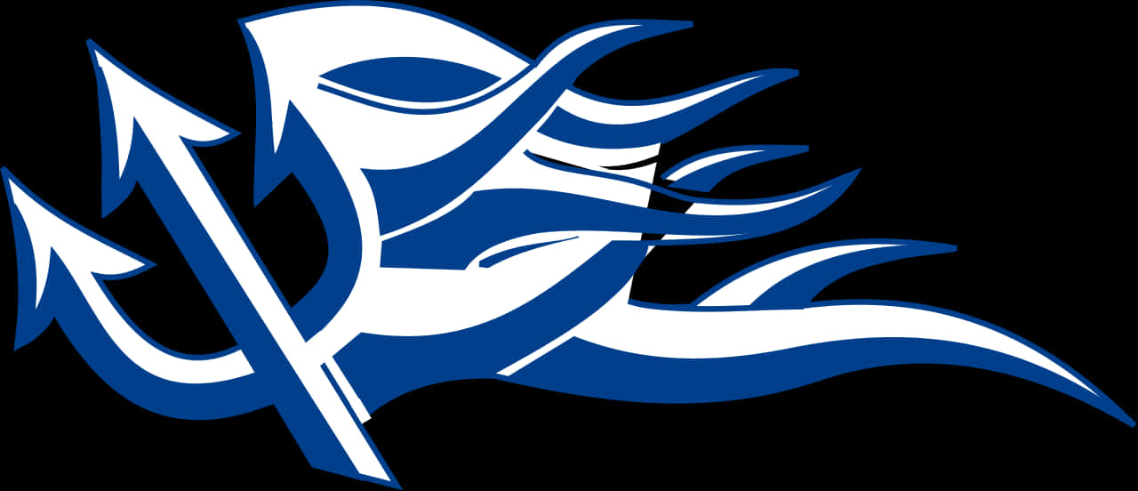 Blue Devil Trident Logo PNG