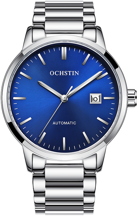 Blue Dial O C H S T I N Automatic Wristwatch PNG
