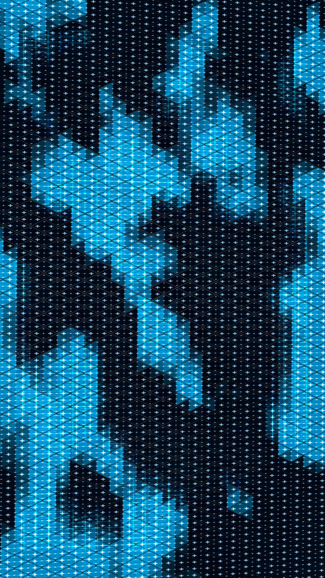 Sparkling Blue Diamond Grid. Wallpaper