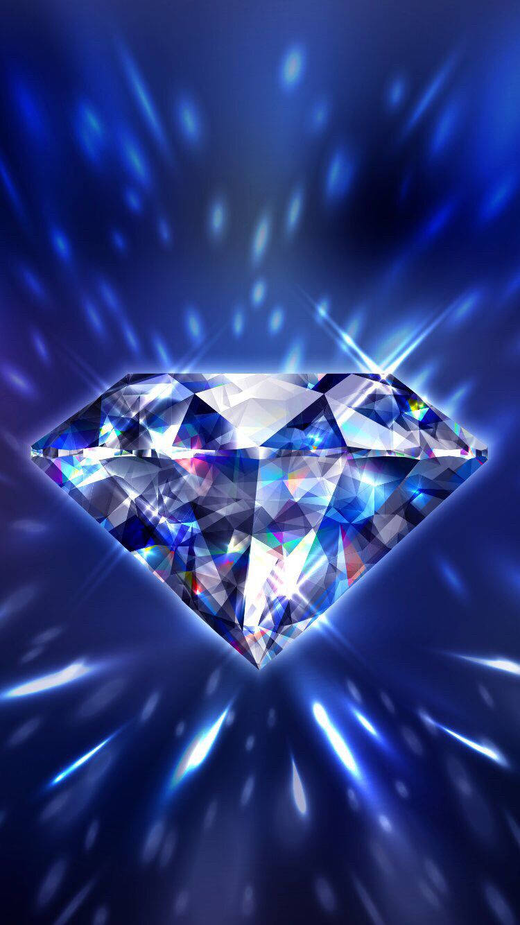 Umdiamante Azul Requintado É Um Símbolo De Verdadeiro Luxo. Papel de Parede