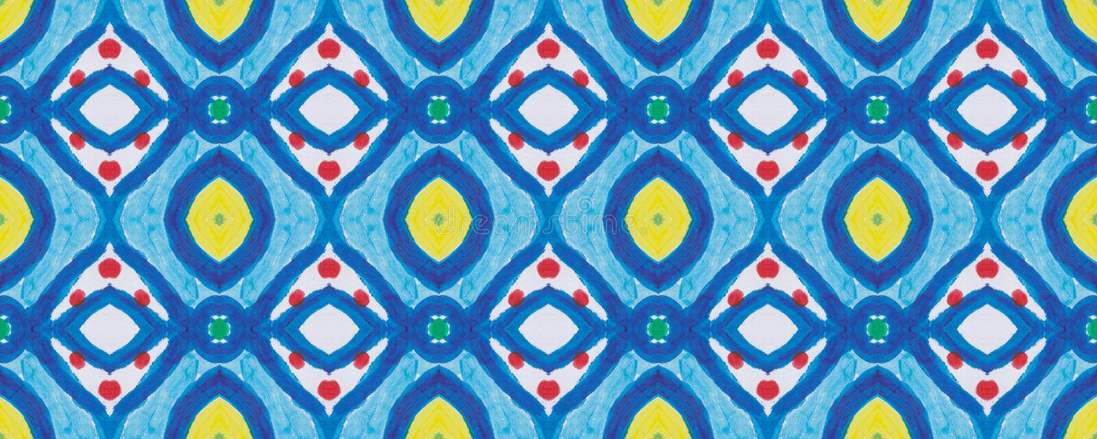 Blue Diamonds African Wax Fabric Wallpaper