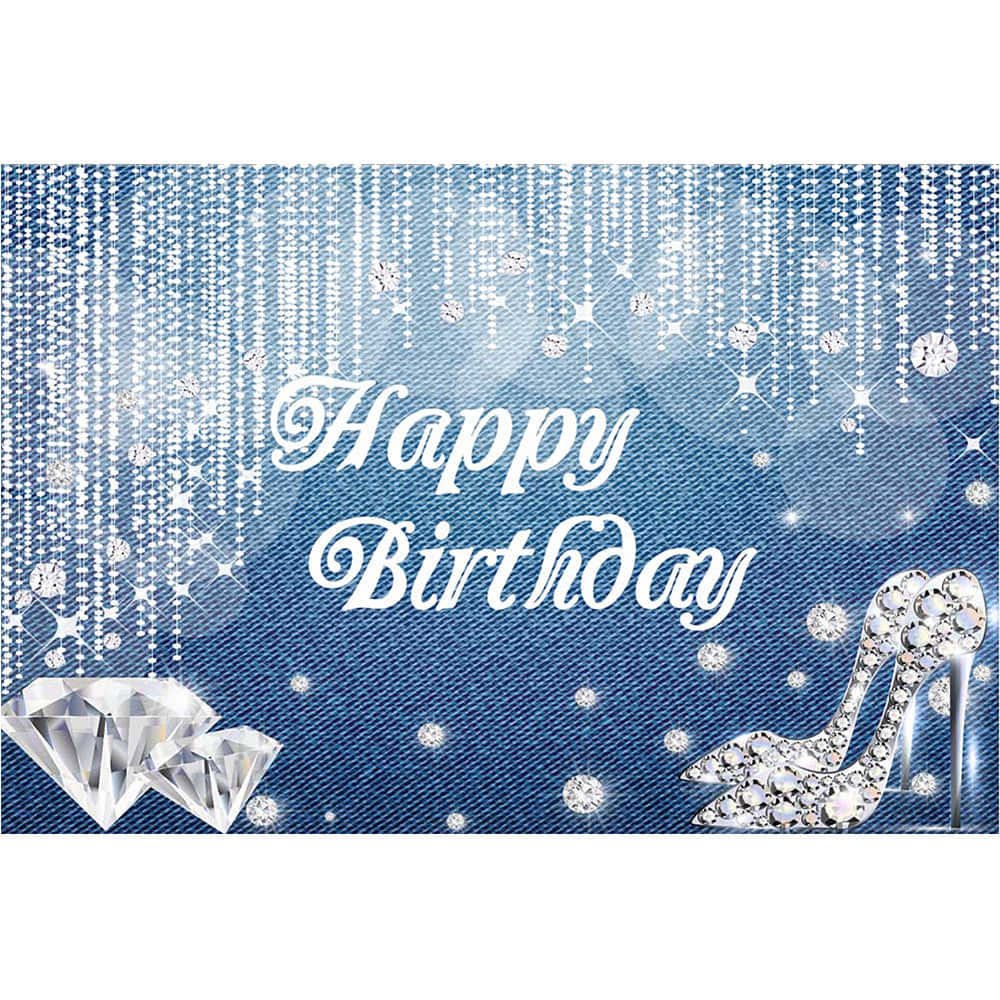 Happy Birthday Card With Diamonds And High Heels