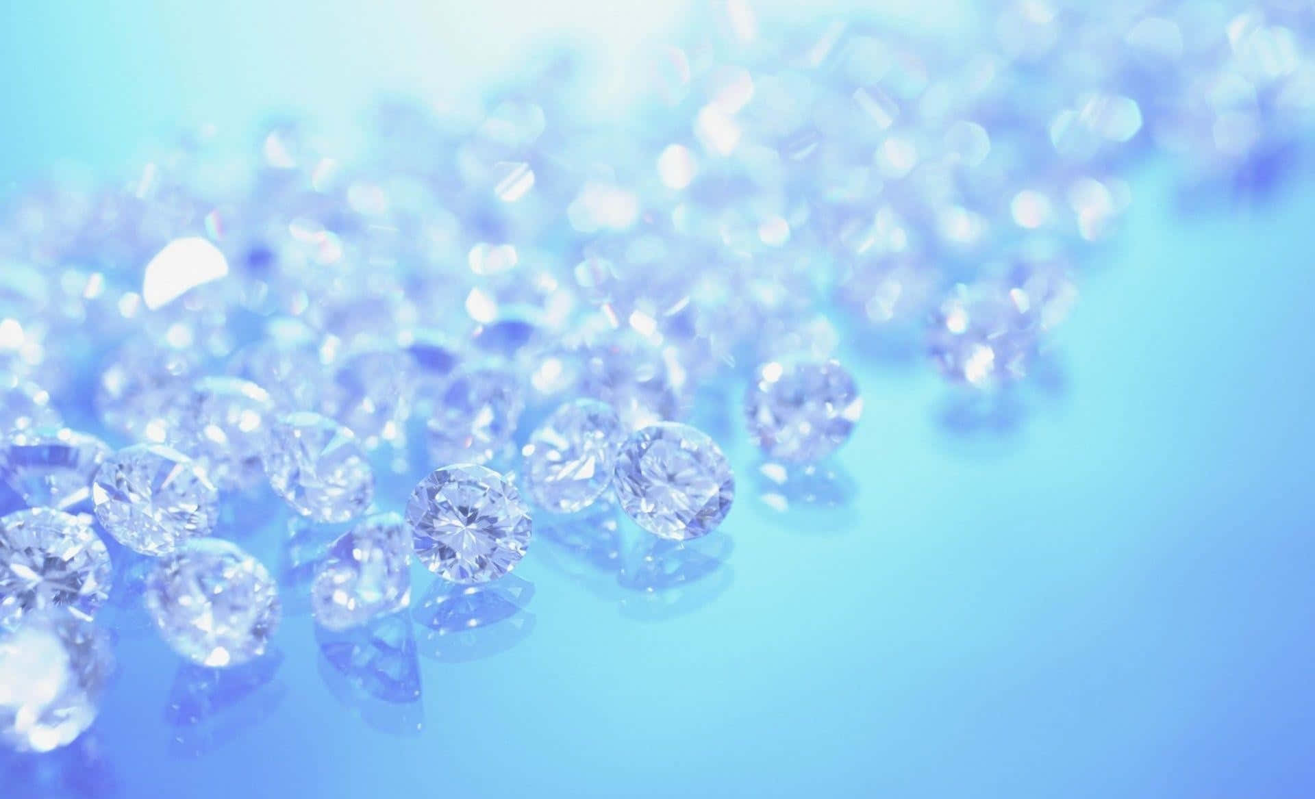 Glittrandeblå Diamanter Med Vacker Skimmer.