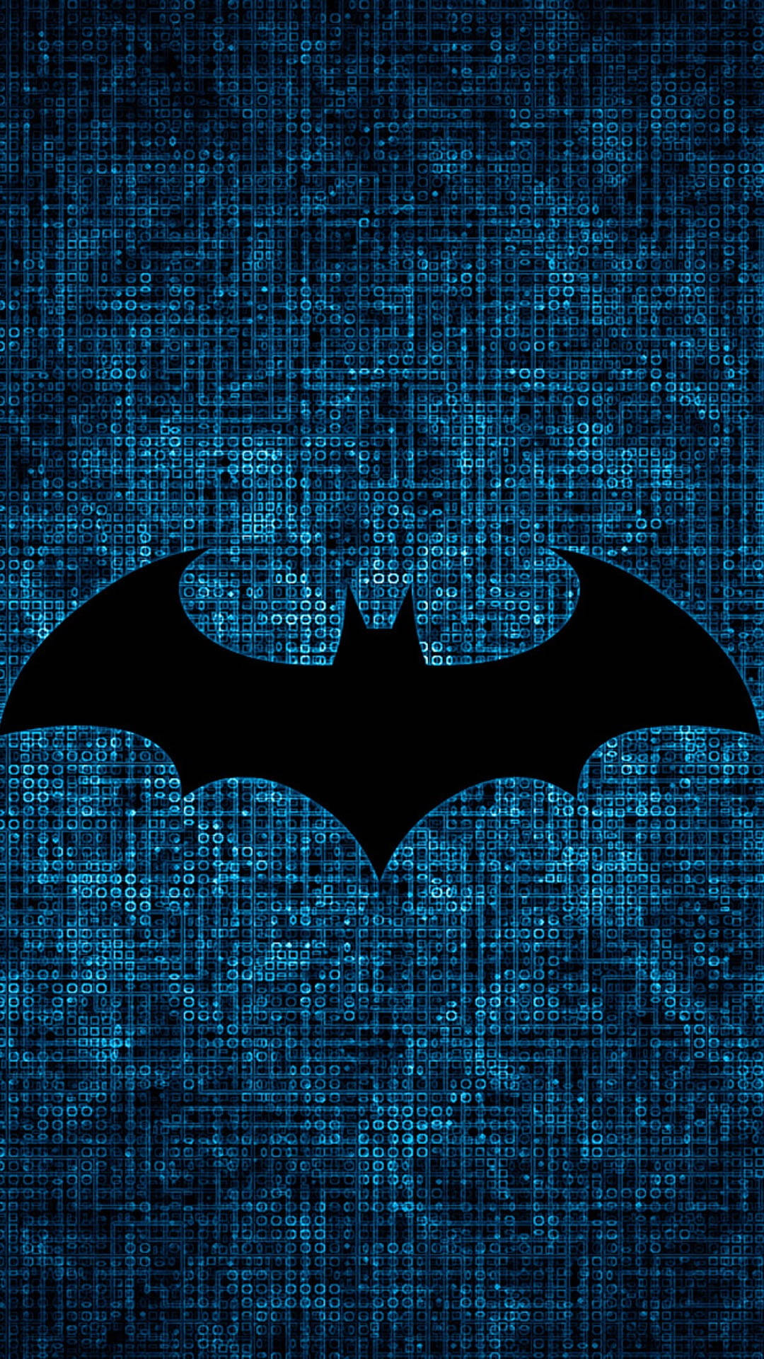 Sfondodigitale Blu Con Il Logo Di Batman Per Iphone Sfondo