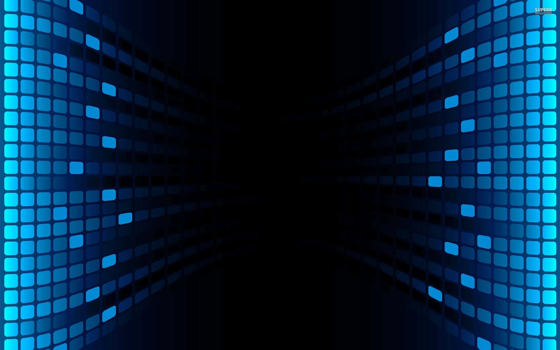 Blue Digital Tunnel Abstract Wallpaper