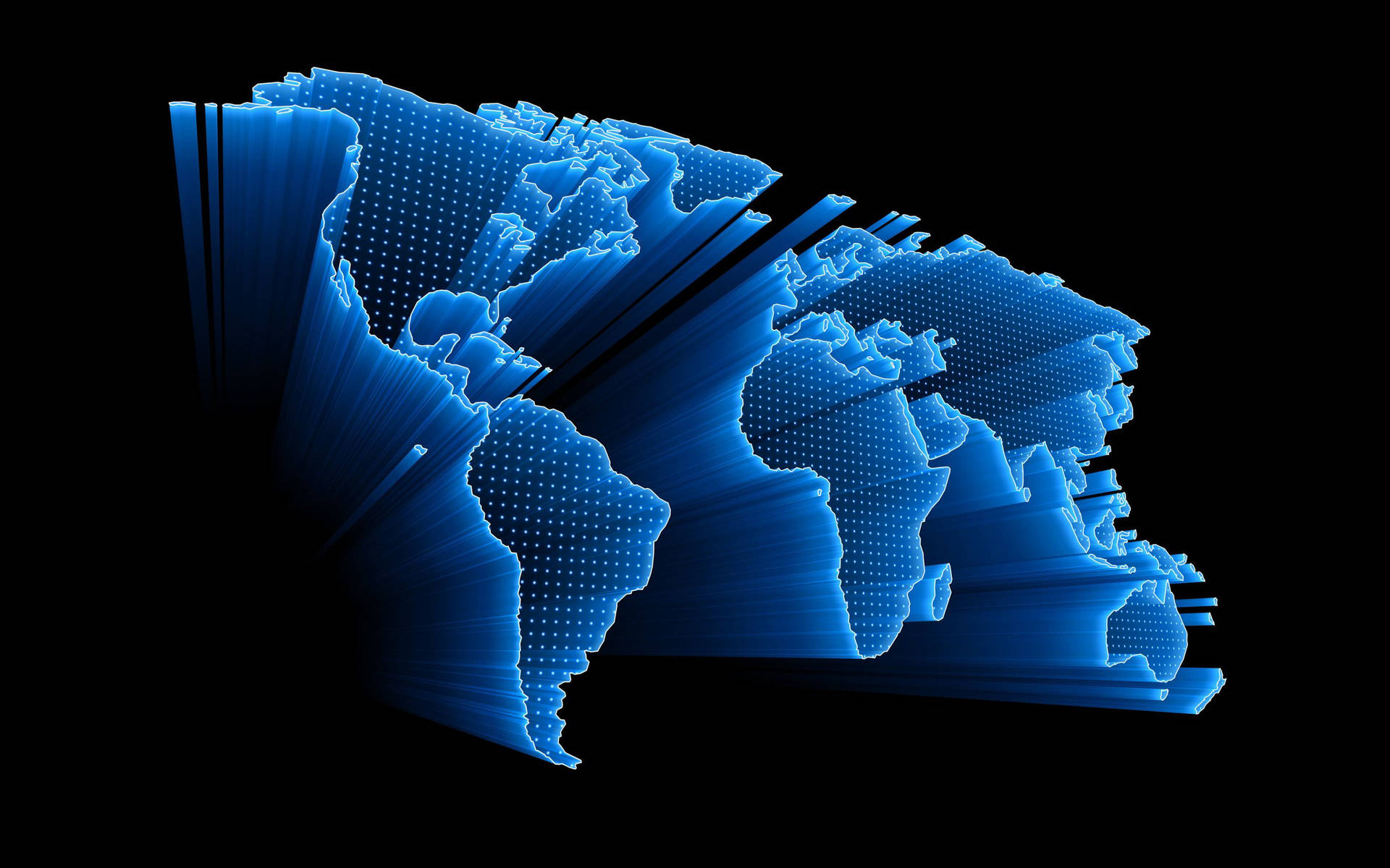 Blue Digital World Map 4k Wallpaper