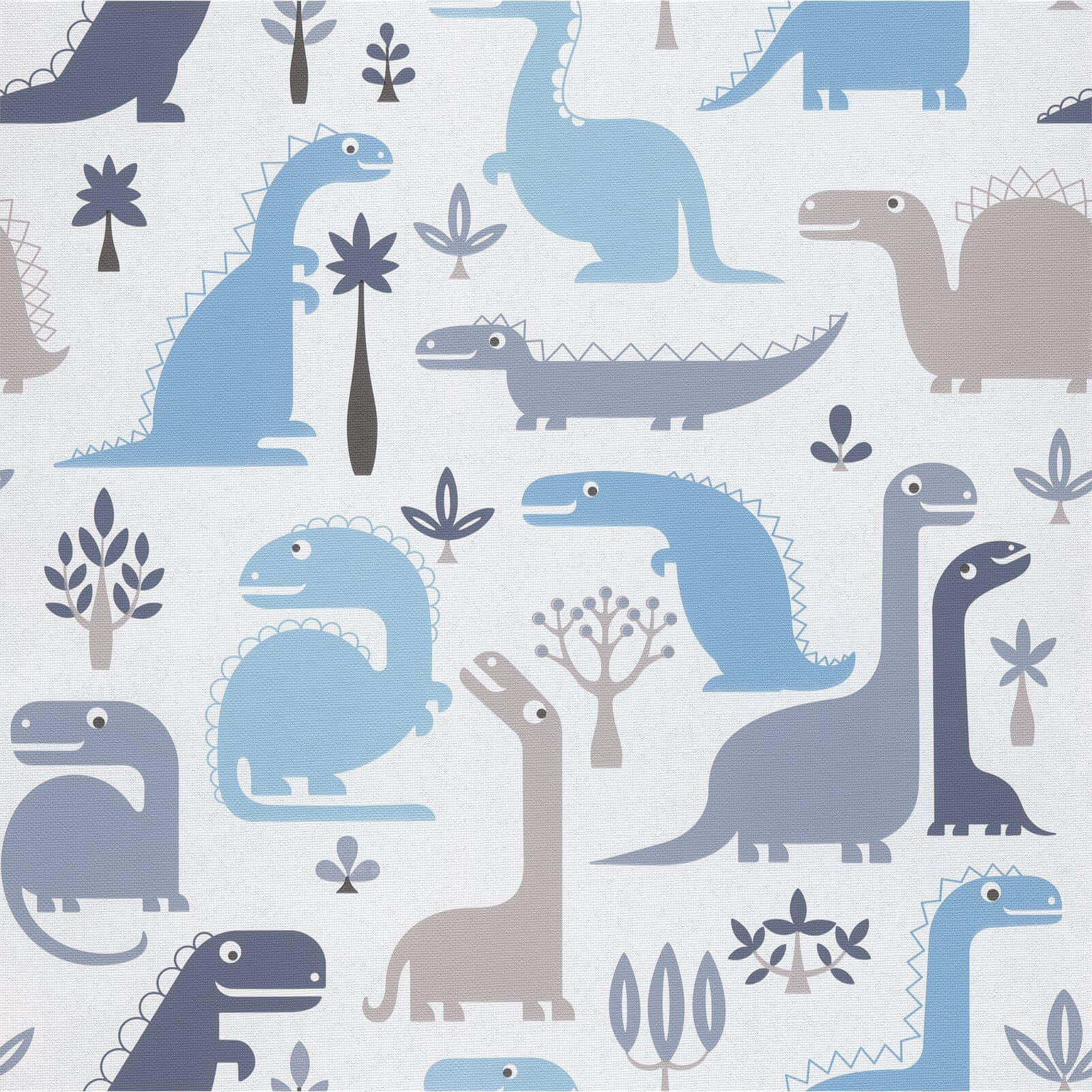 Blue Dinosaur Pattern Design Wallpaper