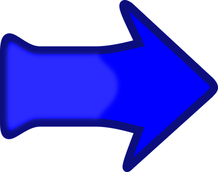 Blue Directional Arrow PNG