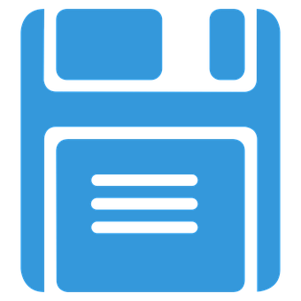Blue Diskette Icon PNG